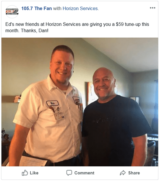 Ed Norris with Horizon Services Facebook posts